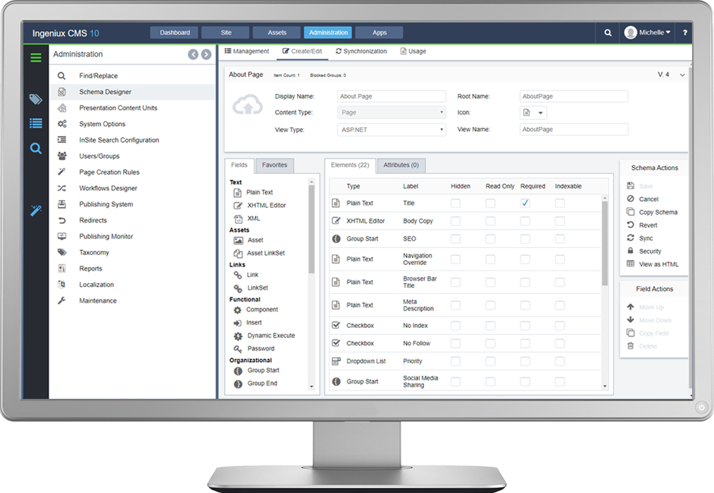 Ingeniux Content Modeling