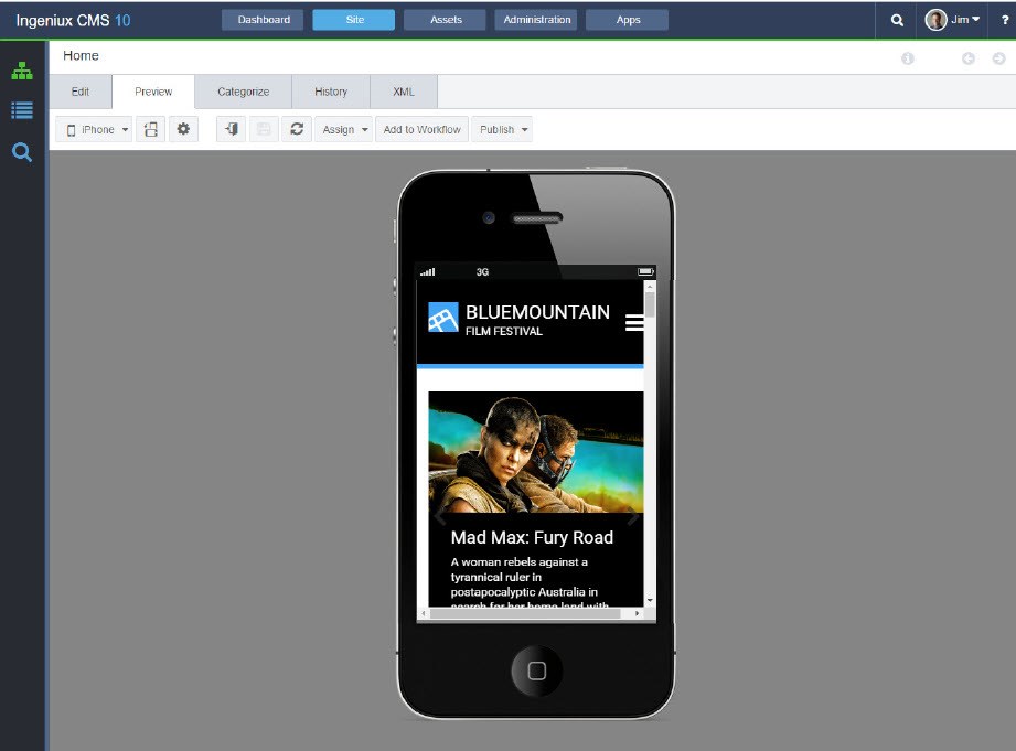 mobile web experience